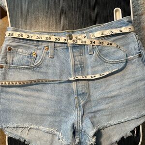 Levi 501 light wash shorts